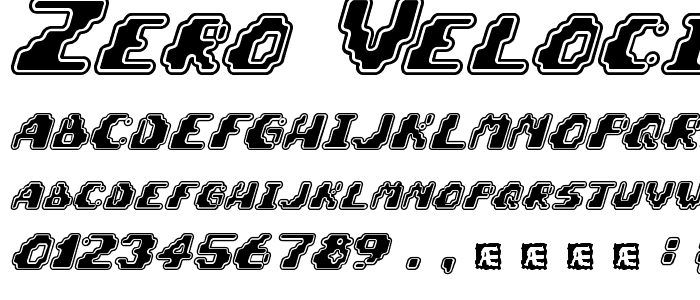 Zero Velocity (BRK) font